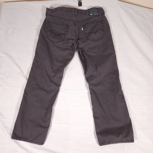 Levis Charcoal Gray 559 Relaxed Fit Denim Pants Mens 36x30 Jeans RUNS SMALL - Picture 2 of 16